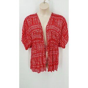 Victoria's Secret Heart Kimono Robe One Size Red White Hearts